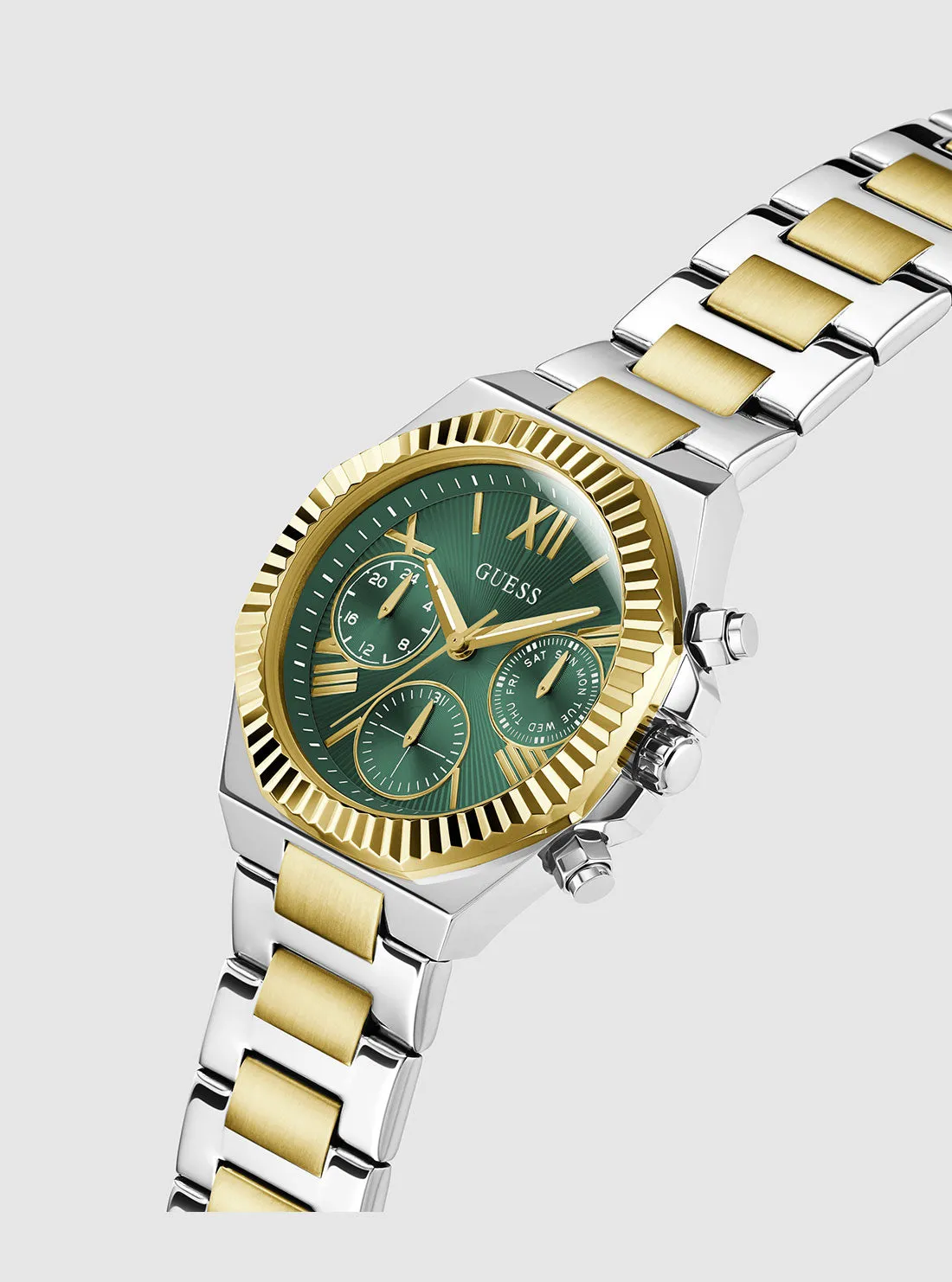 Gold Silver Equality Link Watch Guess