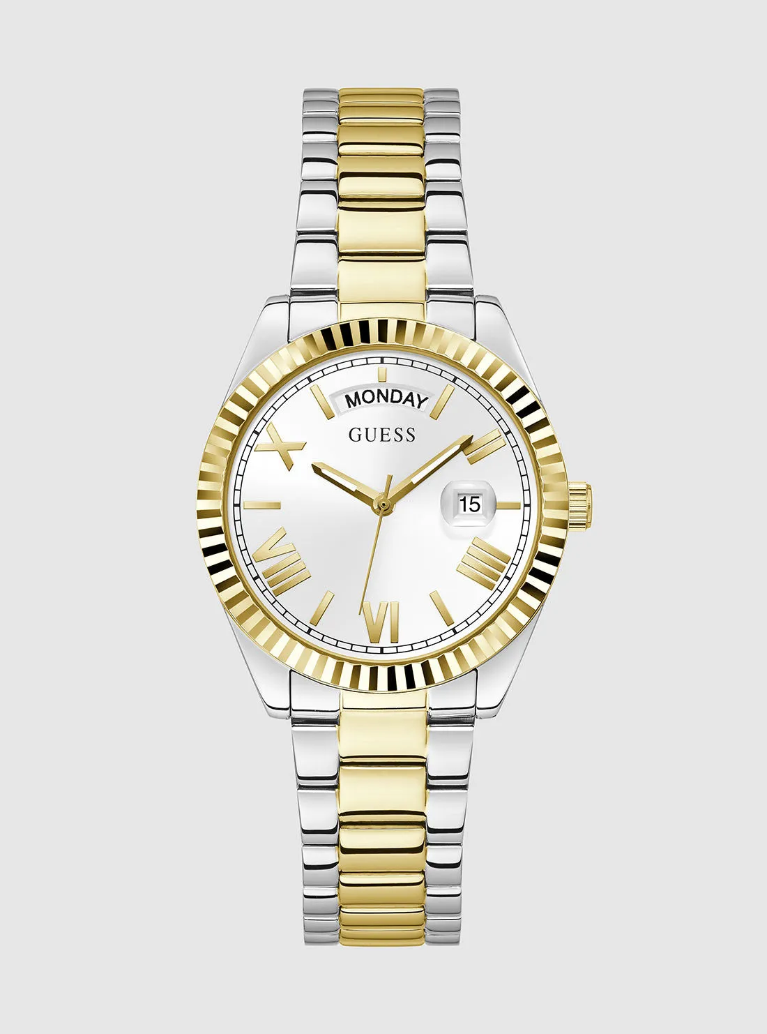 Gold Silver Luna Link Watch Guess