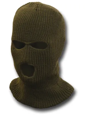 GREEN 3 HOLE BALACLAVA Silvermans