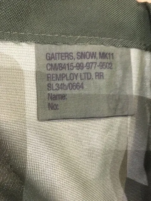 GREEN ARMY ISSUE GAITERS Silvermans
