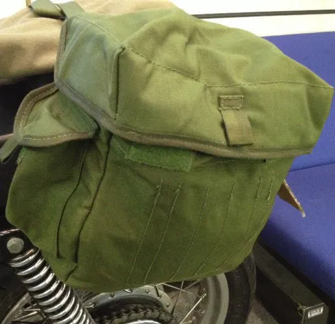 GREEN CORDURA MOTORCYCLE PANNIERS Silvermans