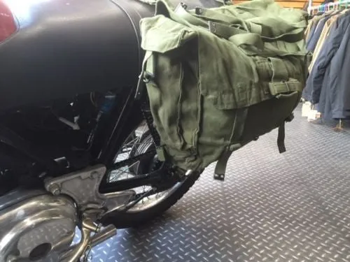 GREEN MOTORCYCLE PANNIERS Silvermans