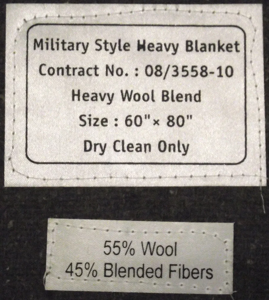 GREY ARMY BLANKET WITH RED EDGES Silvermans