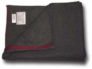 GREY ARMY BLANKET WITH RED EDGES Silvermans