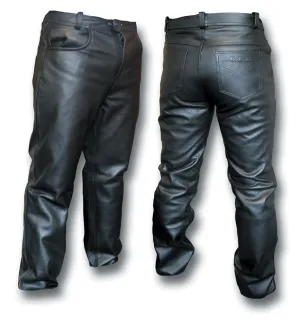 GTH BLACK LEATHER JEANS Silvermans