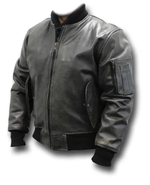 GTH MA1 VINTAGE LEATHER JACKET Silvermans
