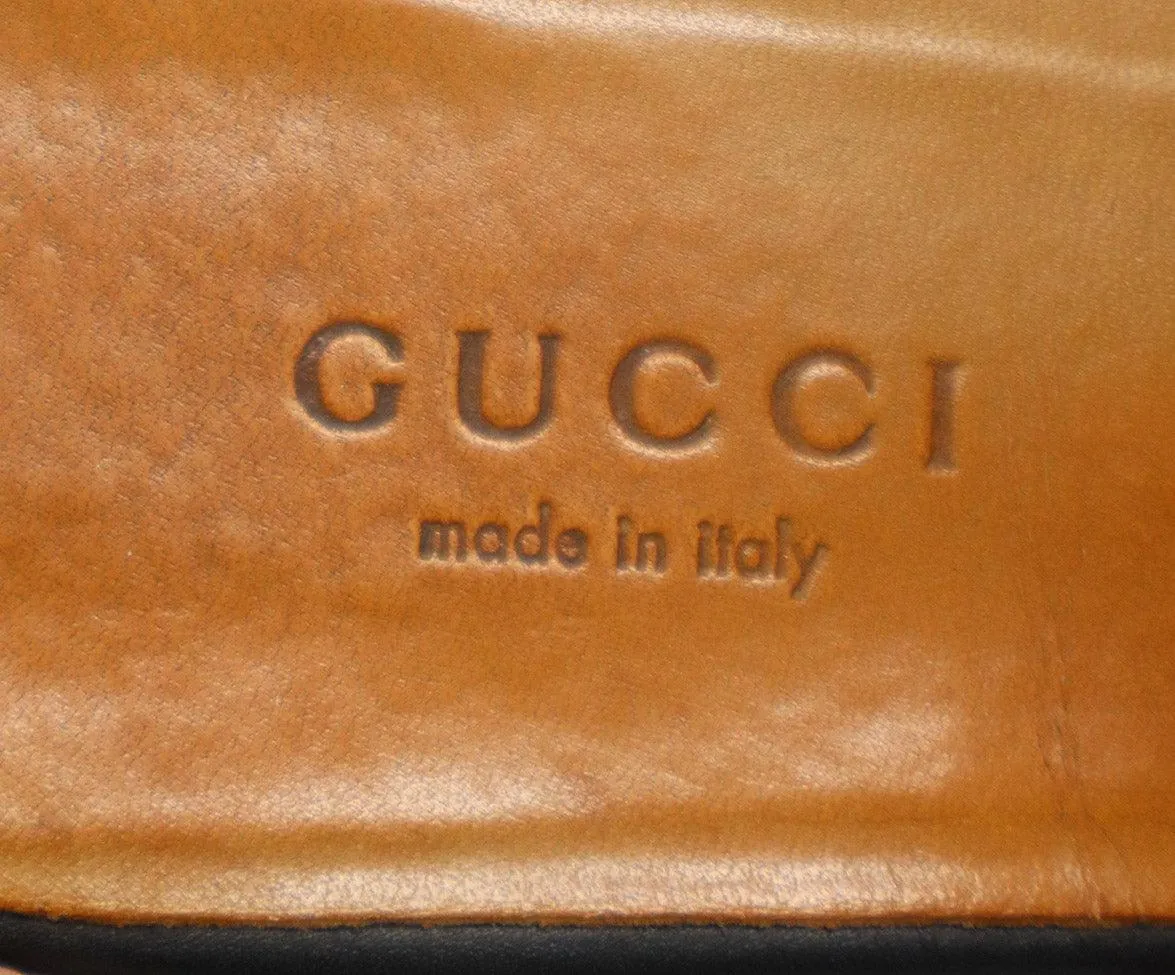Gucci Black Leather Mules sz 5