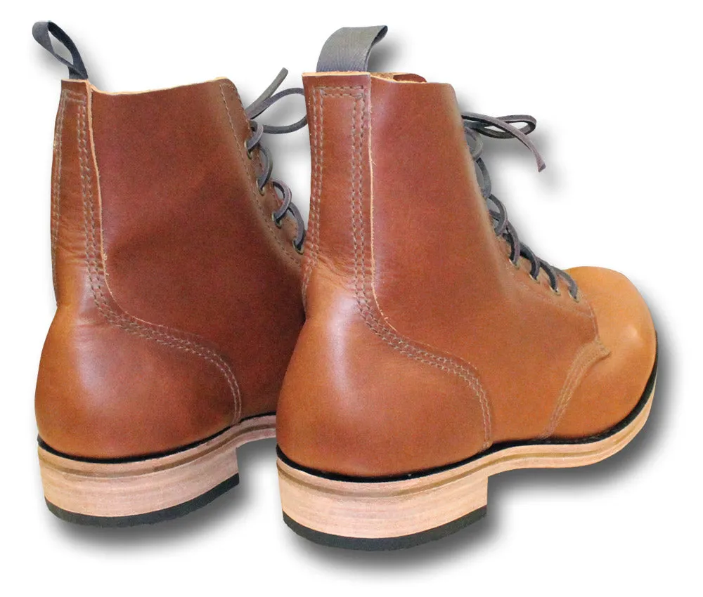 HANDMADE TAN 178 LEATHER BOOTS Silvermans