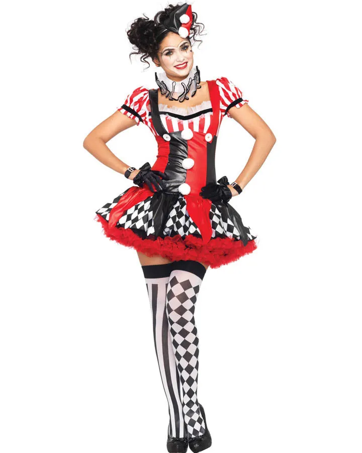 Harlequin Clown Womens Costume