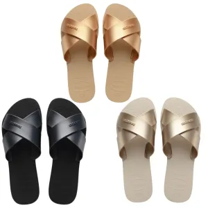 Havaianas Womens Aqua Metallic Sandals