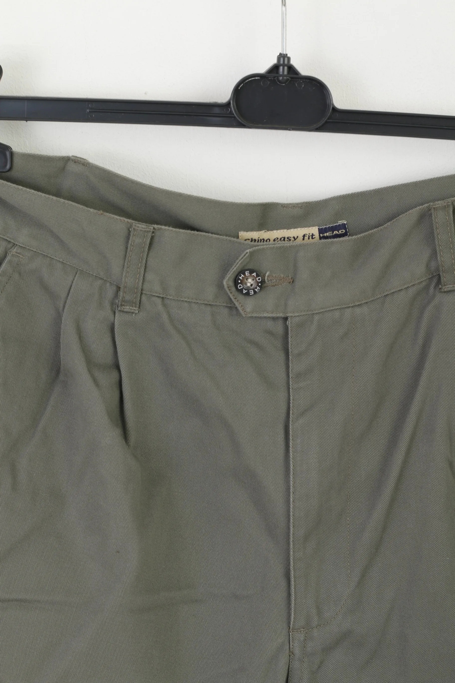 Head Men 36 Shorts Khaki Vintage Sportswear Chino Easy Fit Cotton Casual
