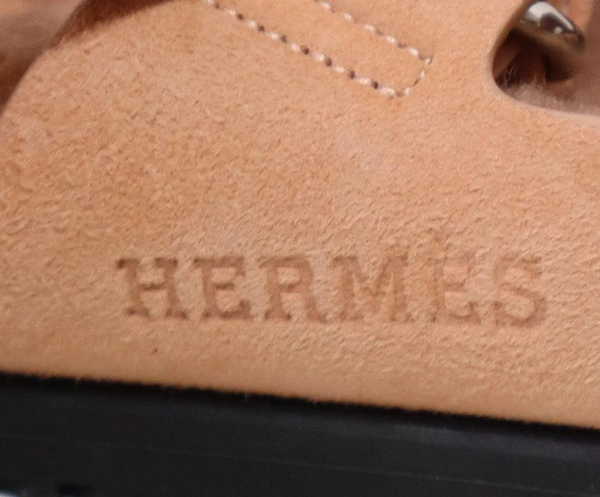 Hermes Pink Suede & Shearling Chypre Sandals sz 7.5