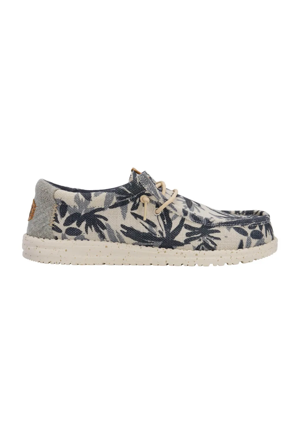 HEYDUDE Men’s Wally Jute Shoes in Egret Cloud Blue | 43087-0OF