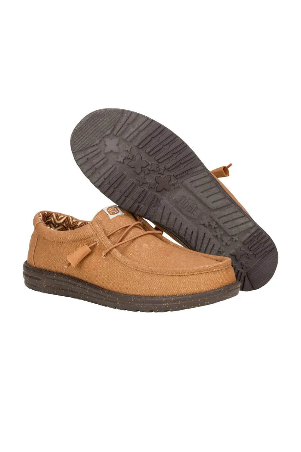 HEYDUDE Men’s Wally Stretch Shoes in Brown | 40700-2AH