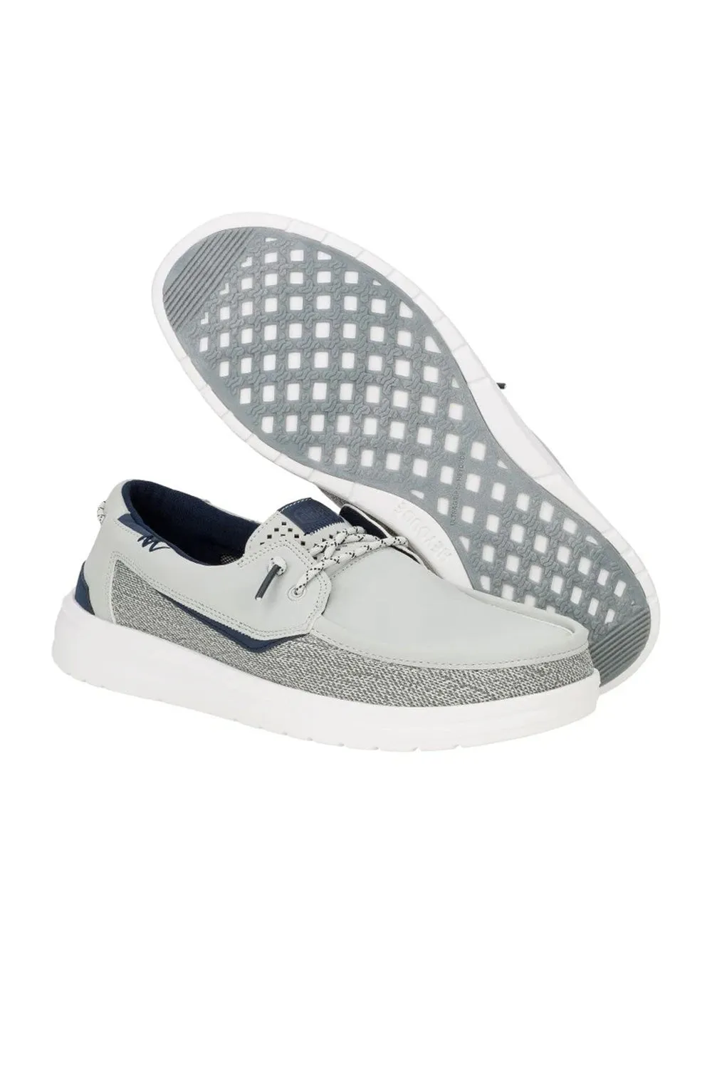 HEYDUDE Men’s Welsch Grip Classic Mesh Shoes in Grey | 43154-1U7