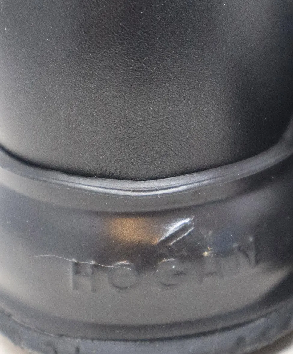 Hogan Black Leather Sneakers sz 5.5