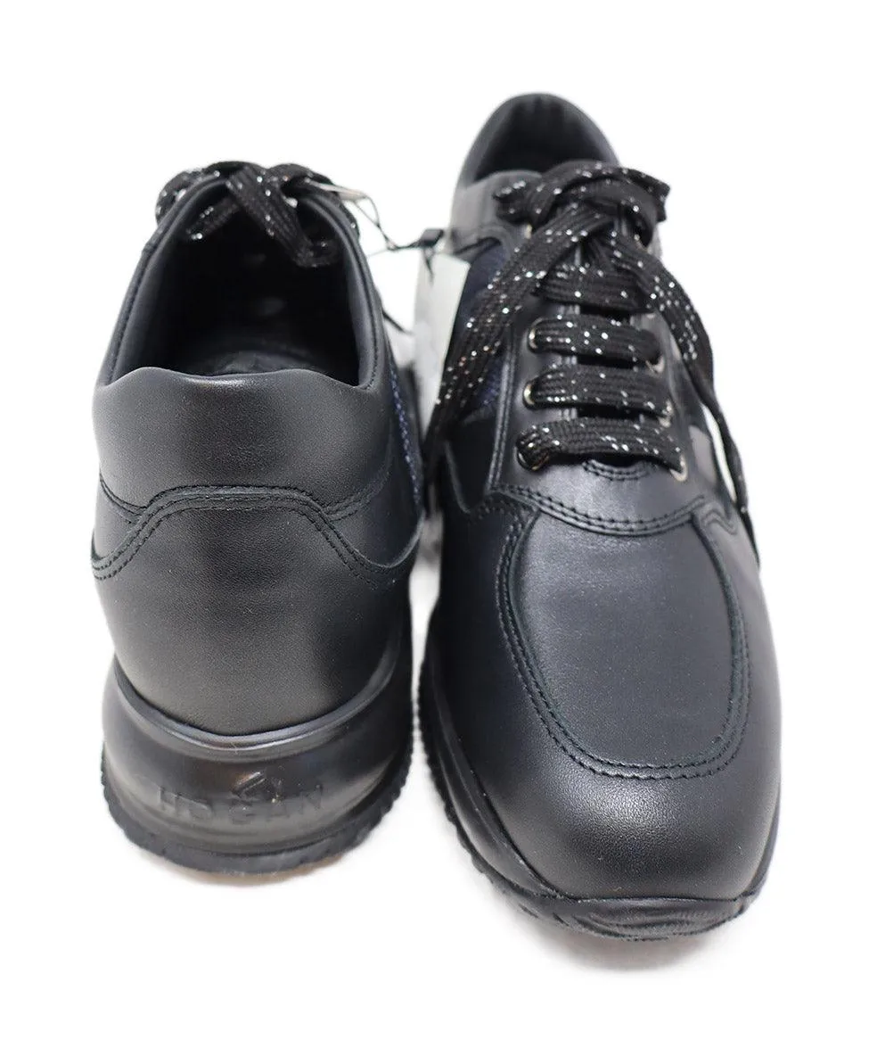 Hogan Black Leather Sneakers sz 5.5