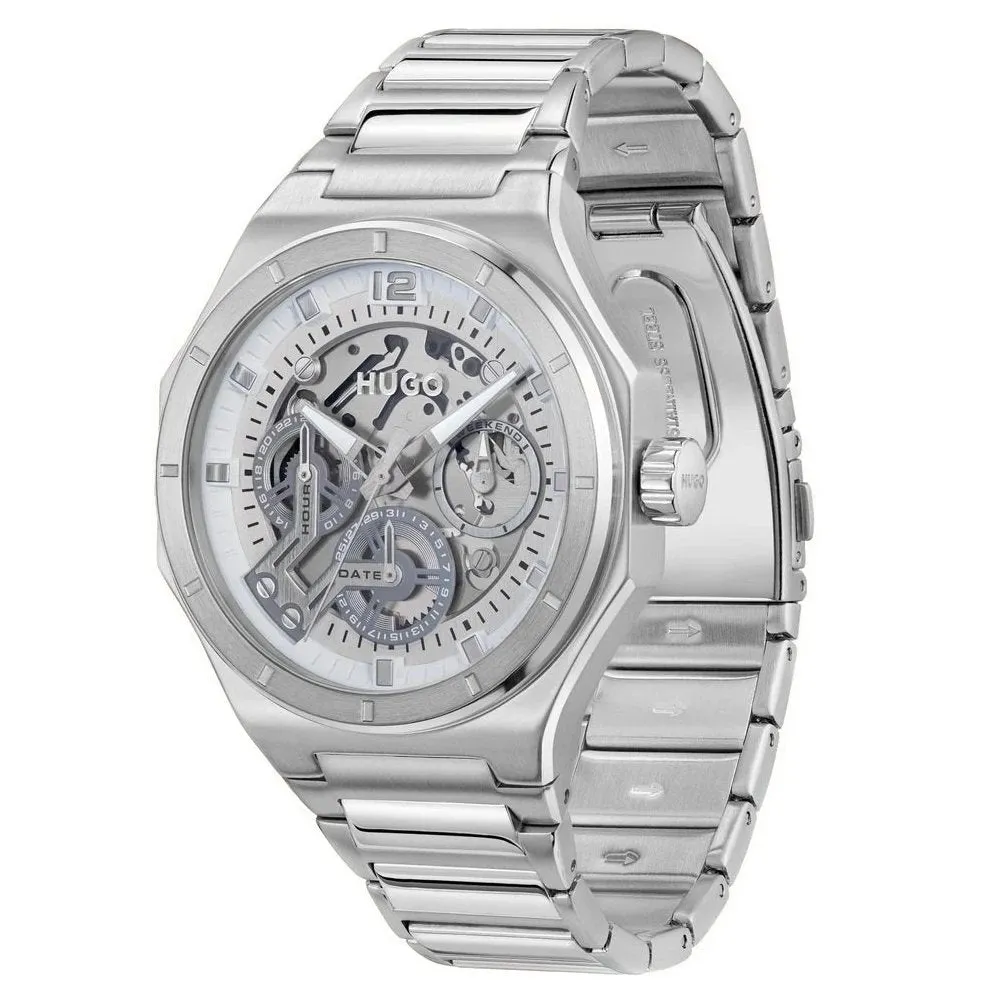 Hugo #Grail Skeleton Dial Mens Stainless Steel Watch 1530377