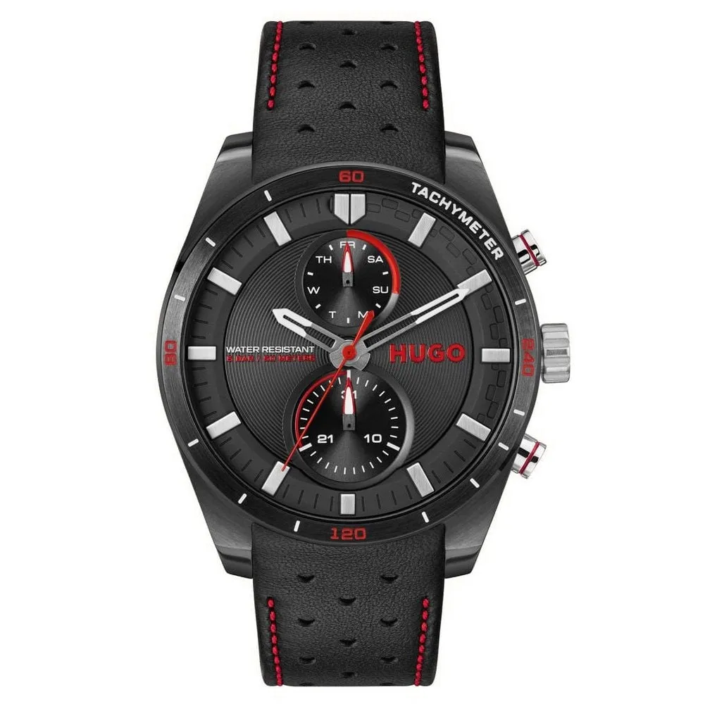 Hugo Mens Leather Strap #Fast Watch 1530370