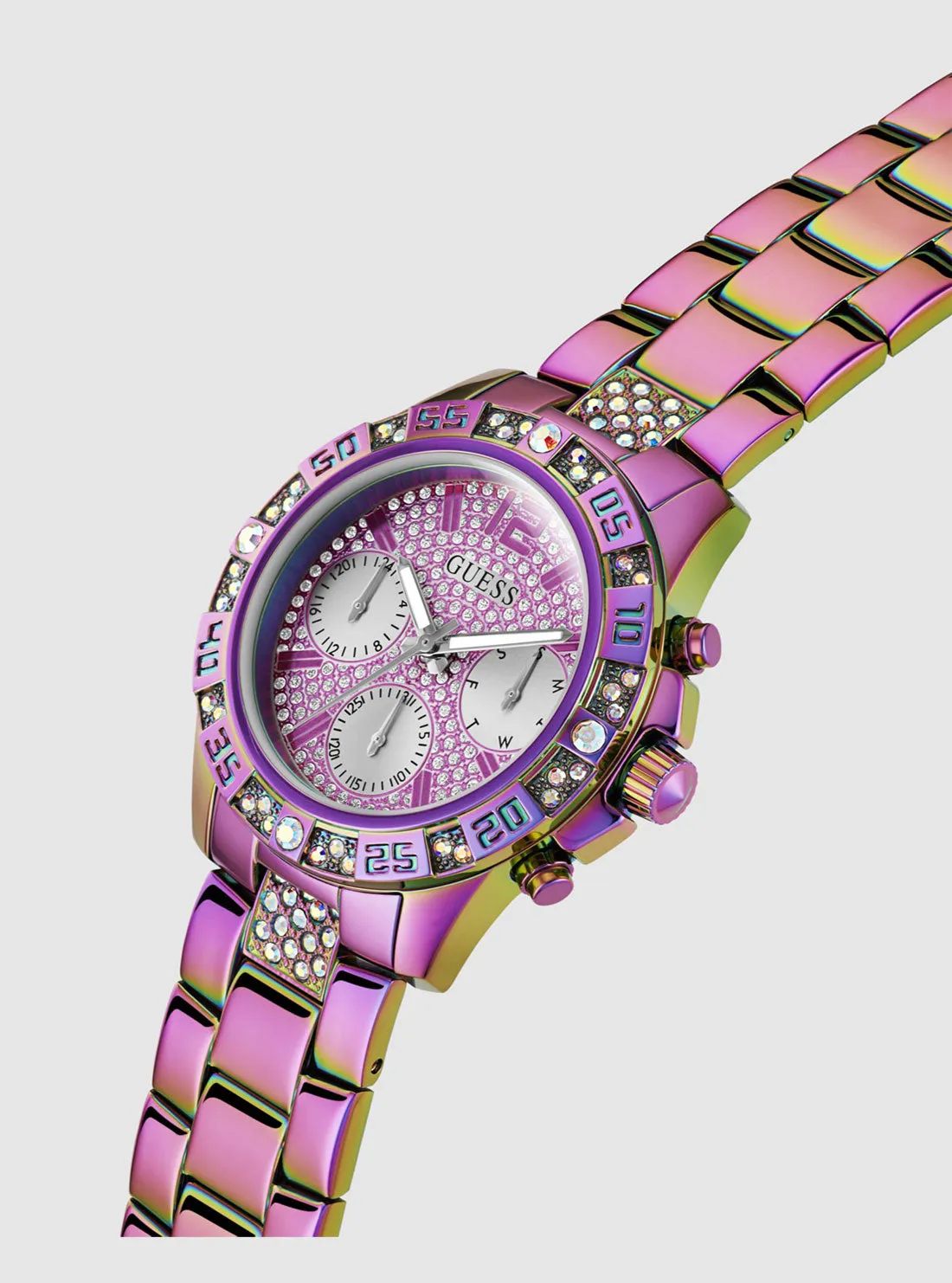 Iridescent Majesty Link Watch Guess