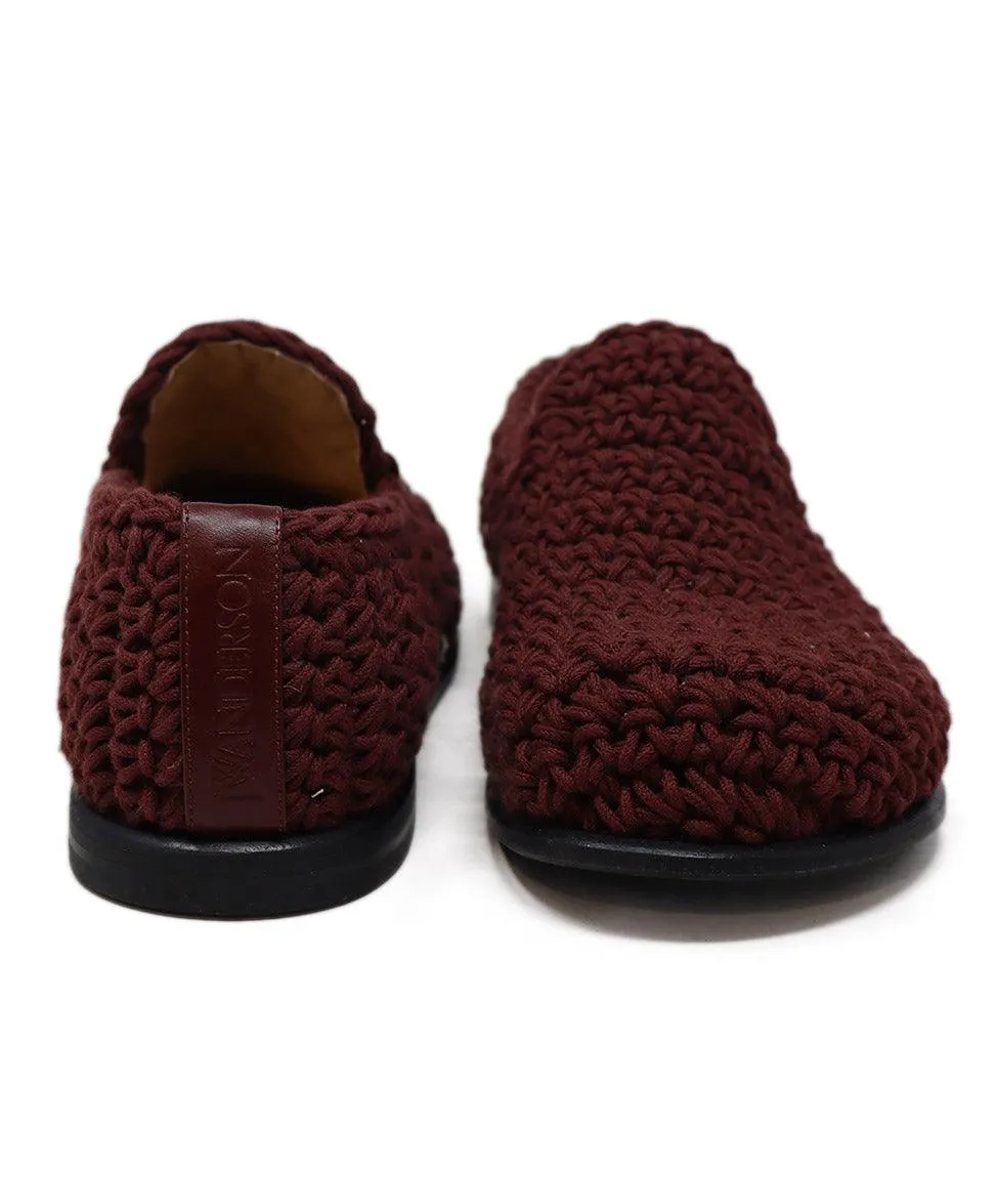 JW Anderson Burgundy Knit Shoes sz 7