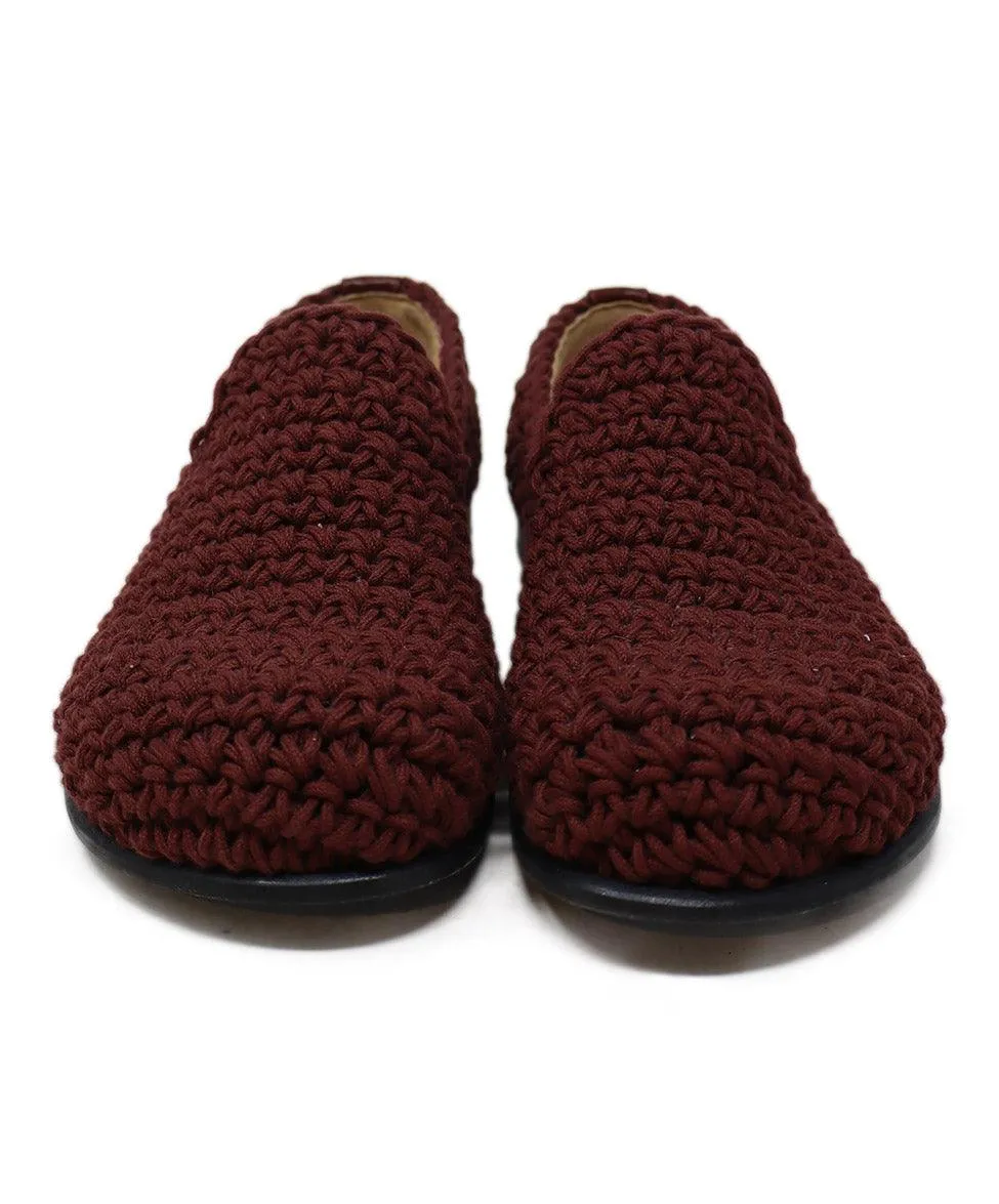 JW Anderson Burgundy Knit Shoes sz 7