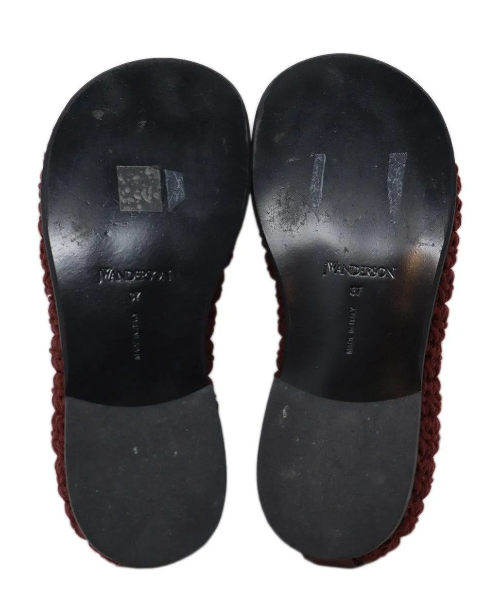 JW Anderson Burgundy Knit Shoes sz 7