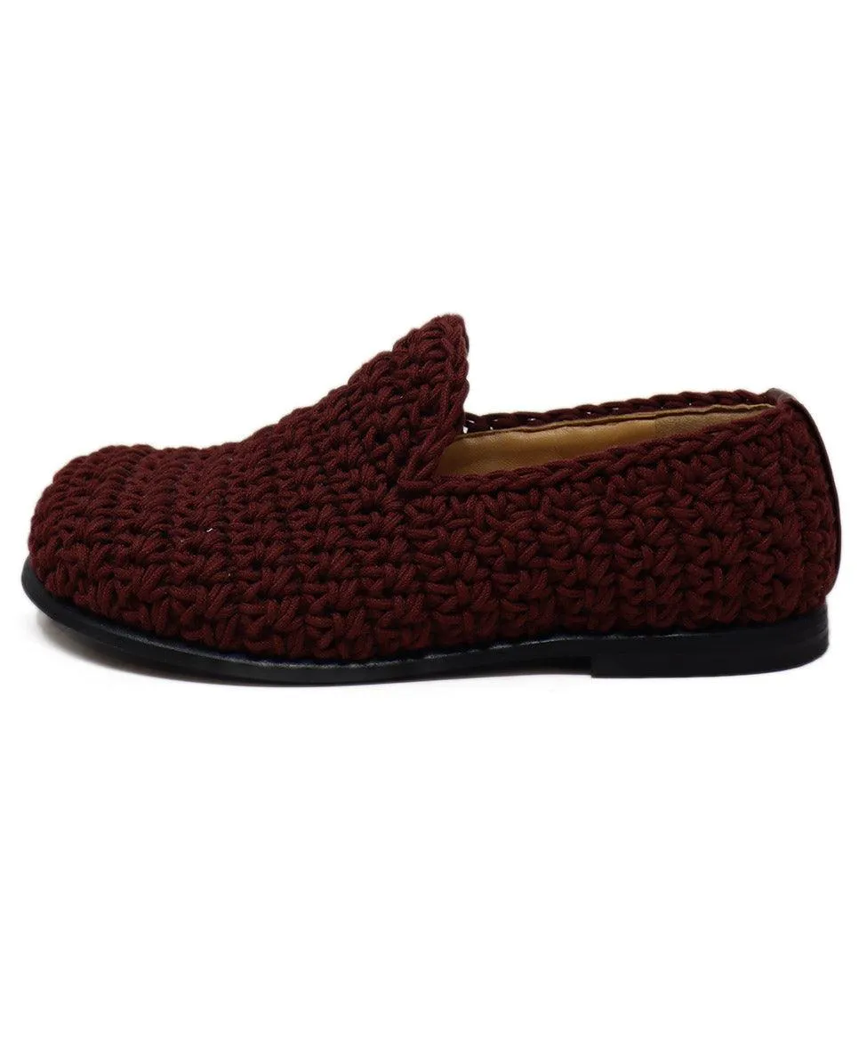 JW Anderson Burgundy Knit Shoes sz 7