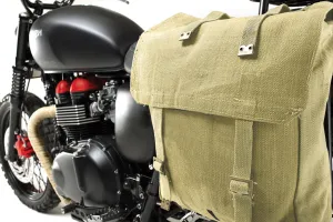 KHAKI WWII STYLE LARGE MOTORCYCLE PANNIERS Silvermans