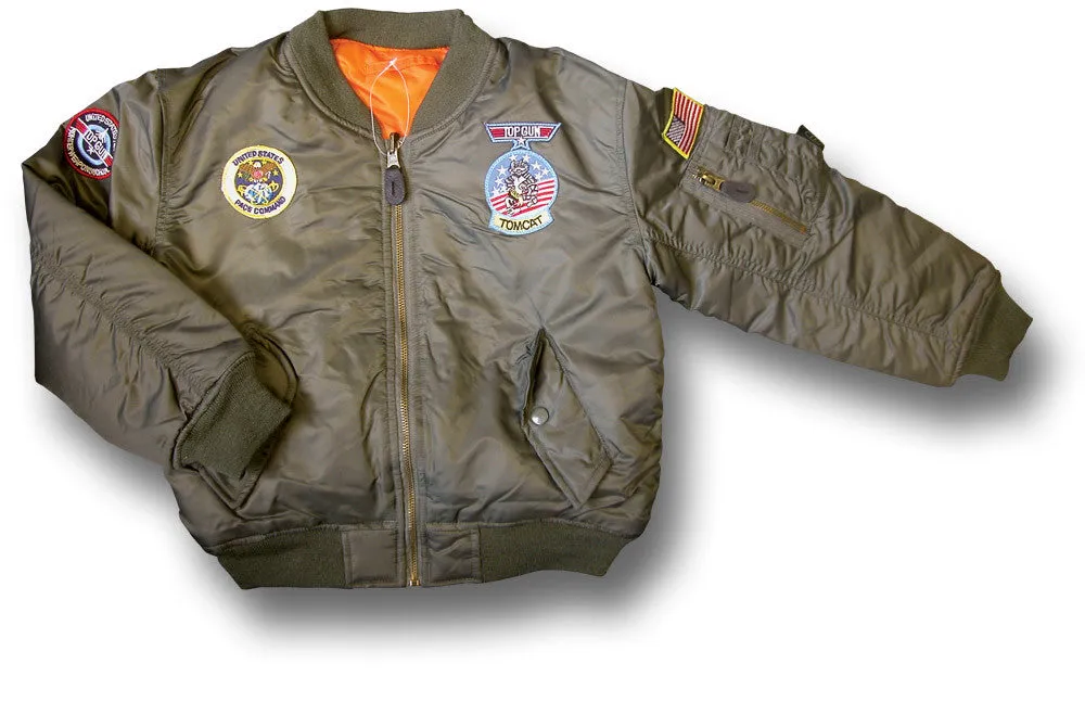 KIDS MA1 FLIGHT JACKET W/BADGE Silvermans