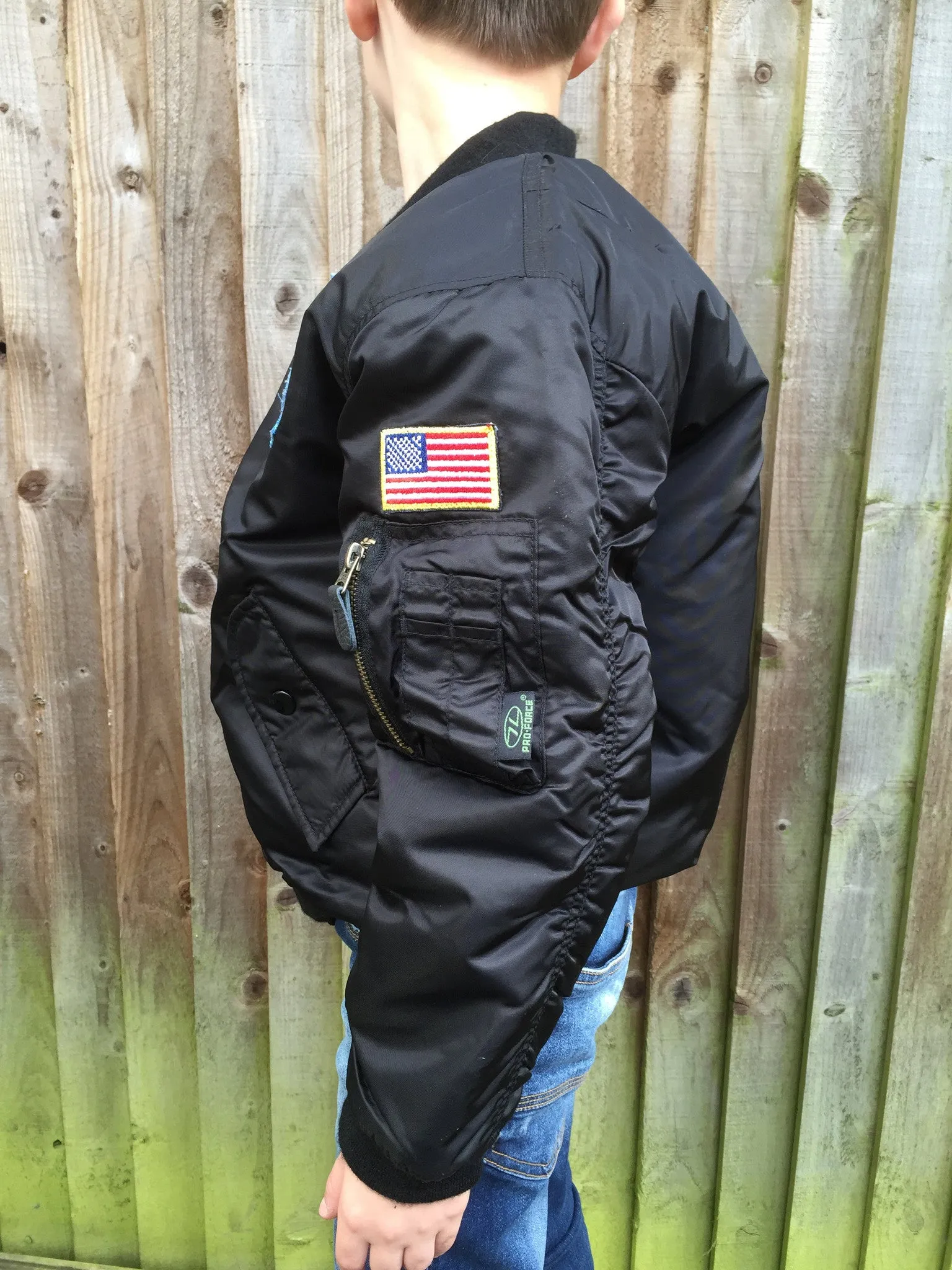 KIDS MA1 FLIGHT JACKET W/BADGE Silvermans