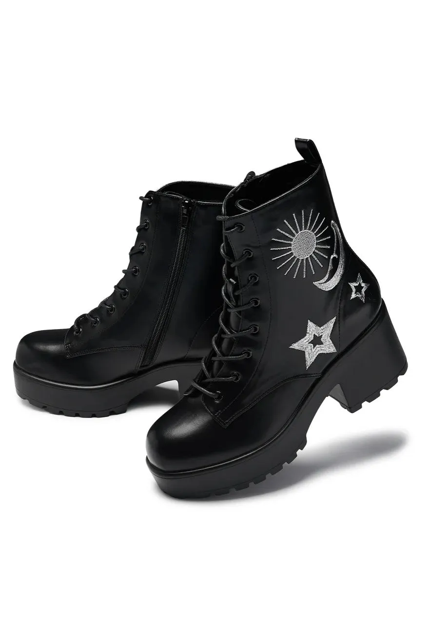 Koi Footwear - Astro Silver Star & Moon Chunky - Girl Shoes