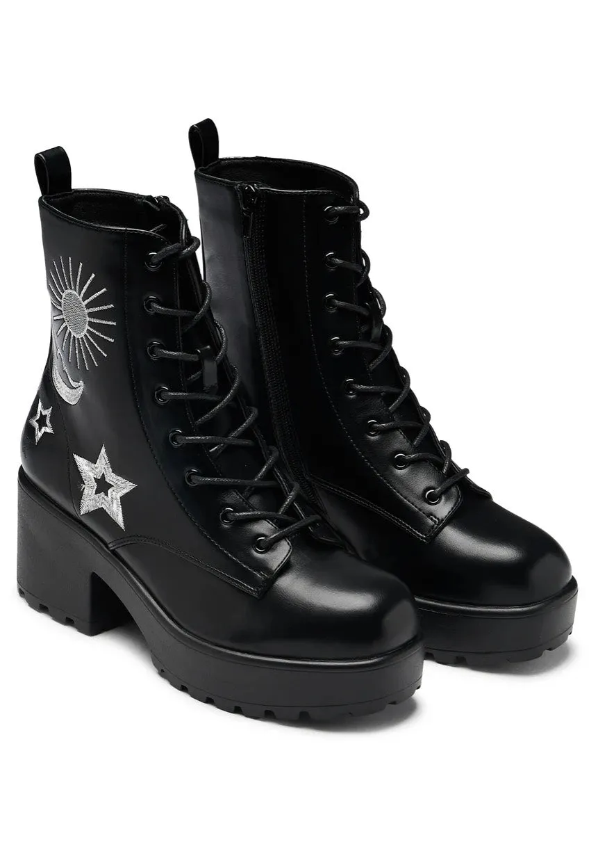 Koi Footwear - Astro Silver Star & Moon Chunky - Girl Shoes