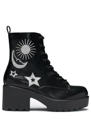 Koi Footwear - Astro Silver Star & Moon Chunky - Girl Shoes
