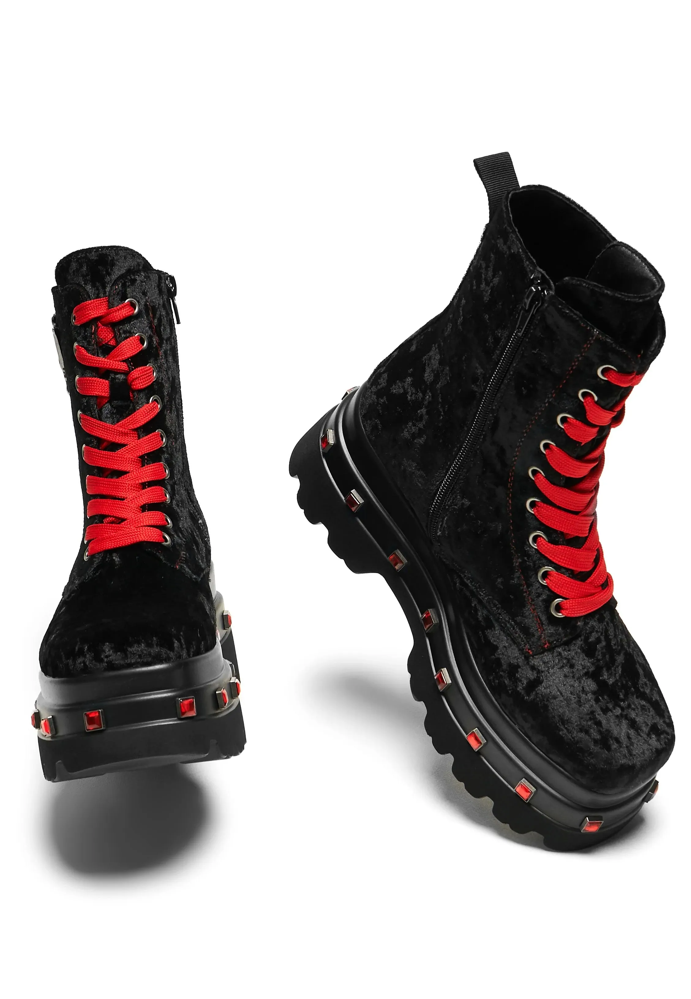 Koi Footwear x Twilight - Volterra Velvet Crow Platform Black - Girl Shoes
