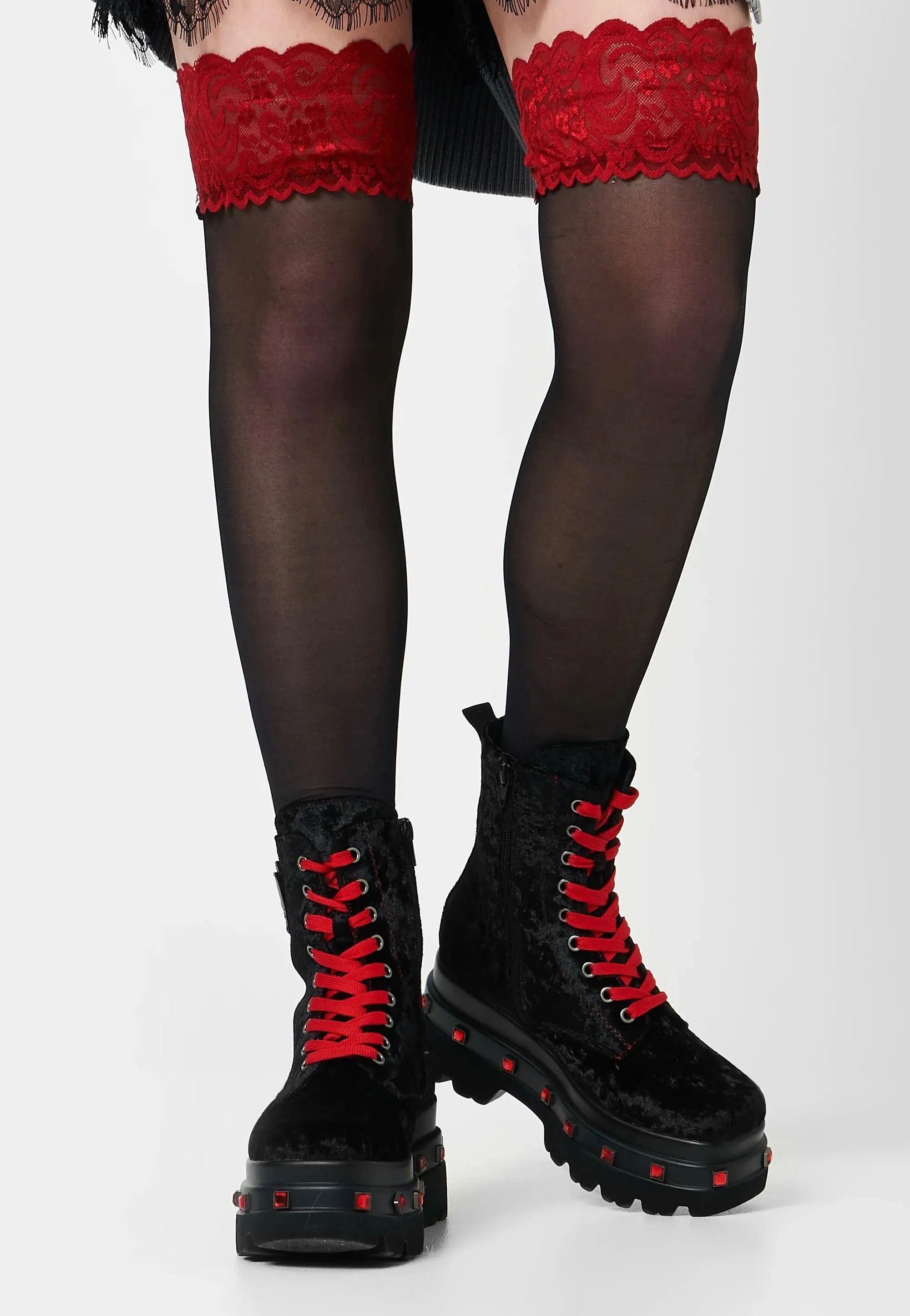 Koi Footwear x Twilight - Volterra Velvet Crow Platform Black - Girl Shoes