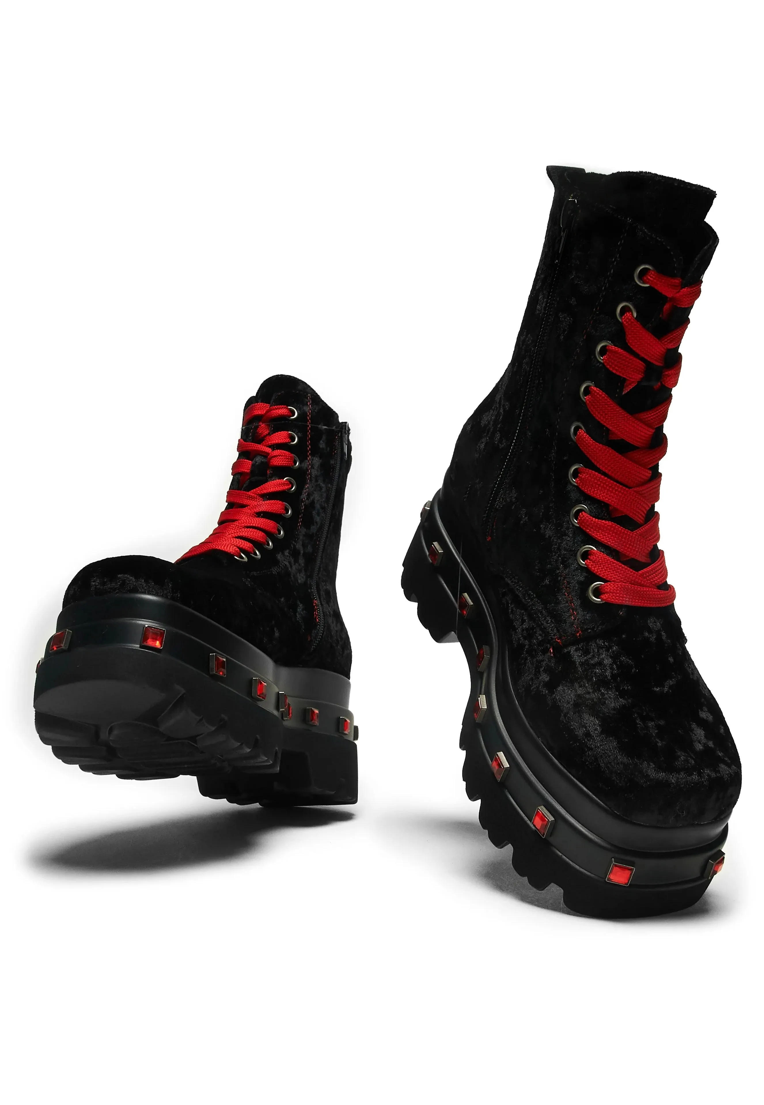 Koi Footwear x Twilight - Volterra Velvet Crow Platform Black - Girl Shoes