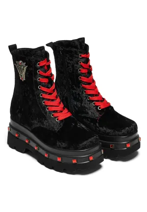 Koi Footwear x Twilight - Volterra Velvet Crow Platform Black - Girl Shoes