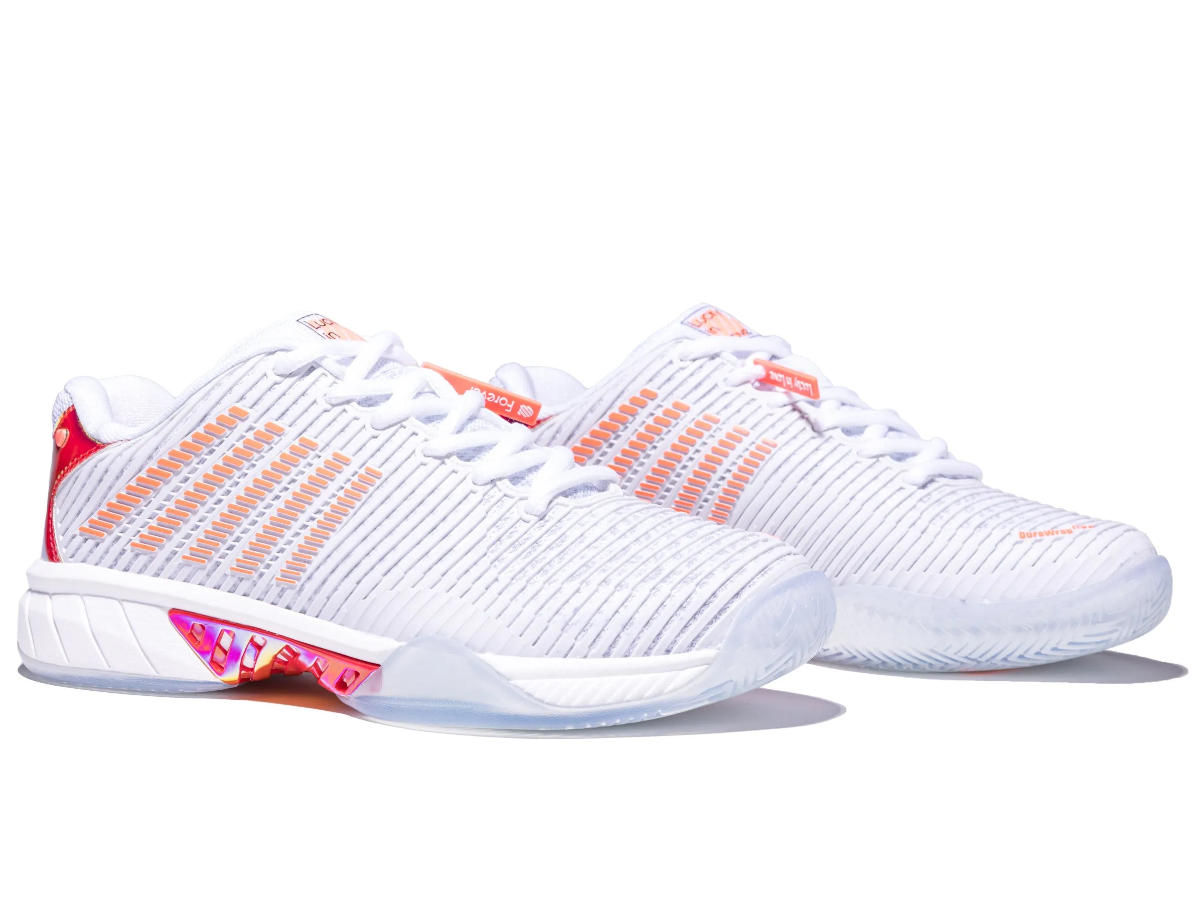 K.SWISS 97382-112-M | HYPERCOURT EXPRESS 2  LUCKY IN LOVE | WHITE/DOVE/ORANGE GLOW