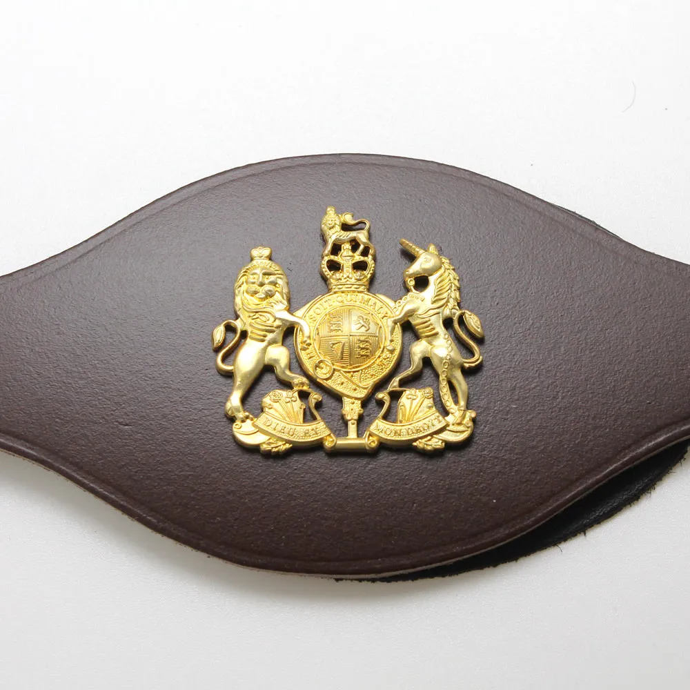 LEATHER STRAP WO1 COAT OF ARMS Silvermans