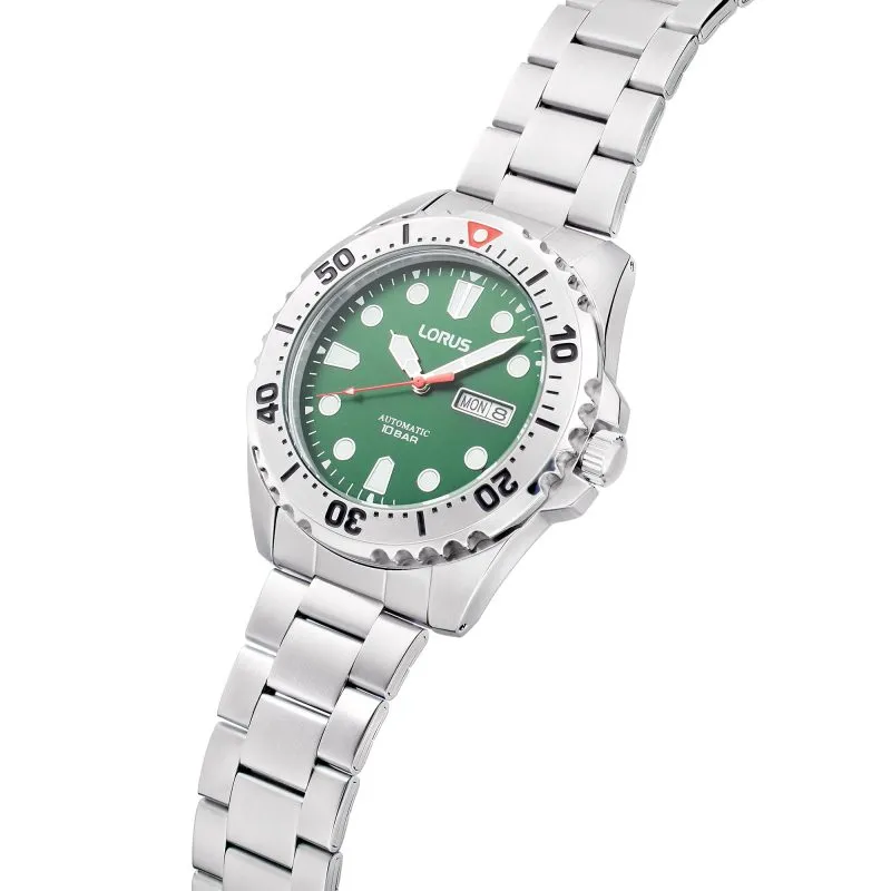Lorus Automatic Green and Red 'Power Sports' Mens Watch RL475BX9