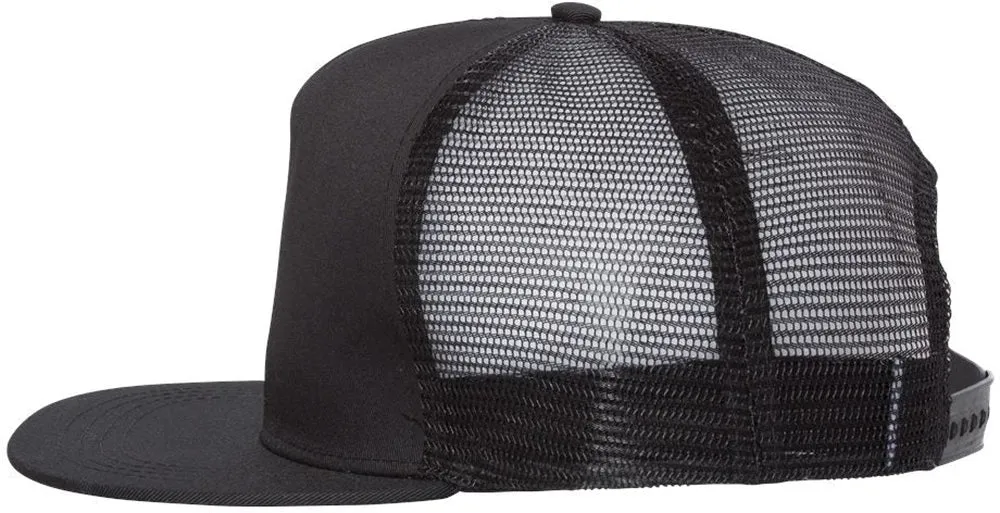 Mega Cap Flat Bill Trucker Cap