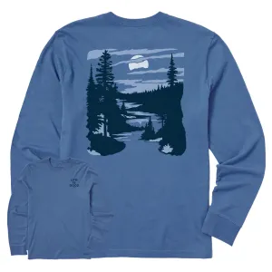 Men's A River Runs Through It Long Sleeve Crusher Tee Life is Good