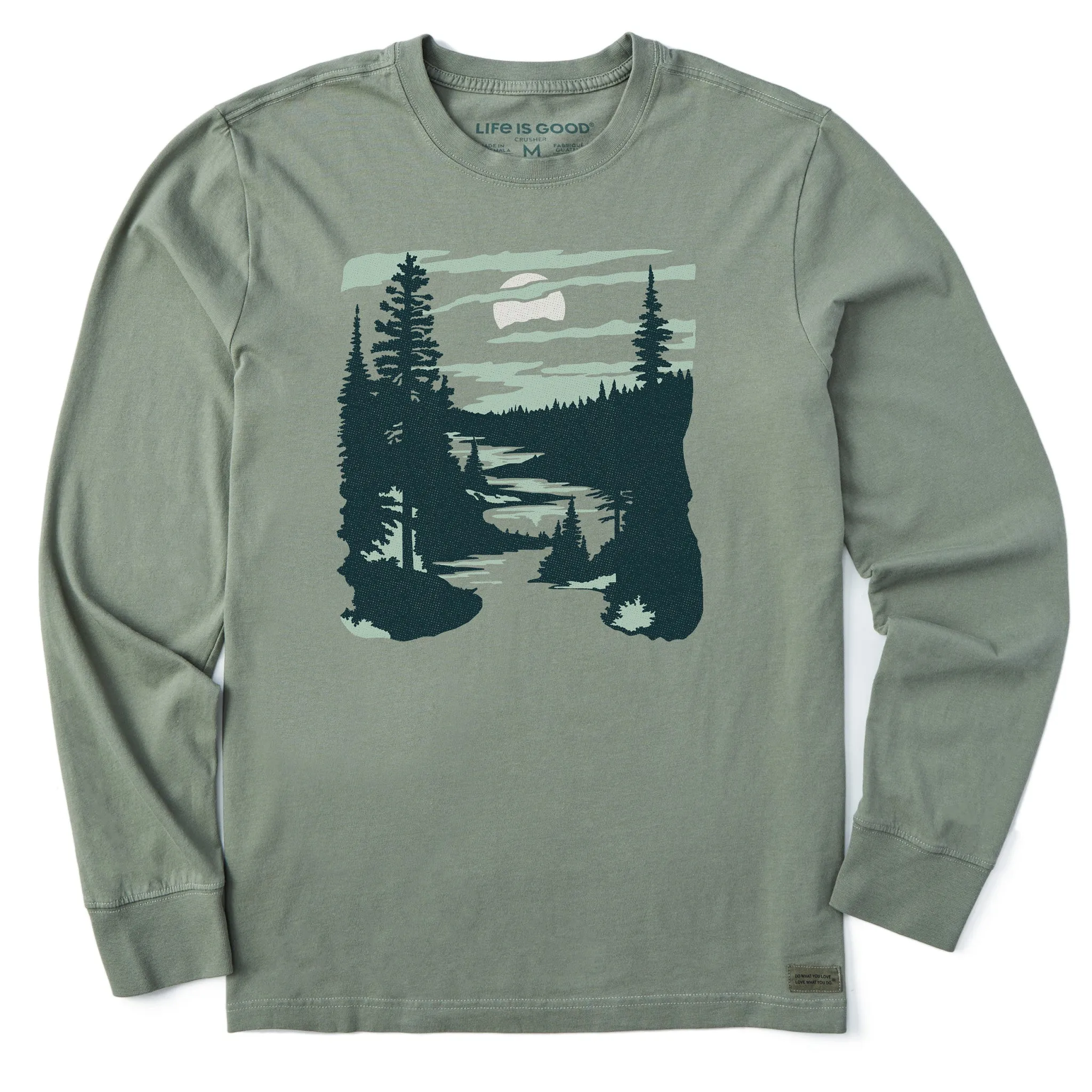 Men's A River Runs Through It Long Sleeve Crusher Tee Life is Good