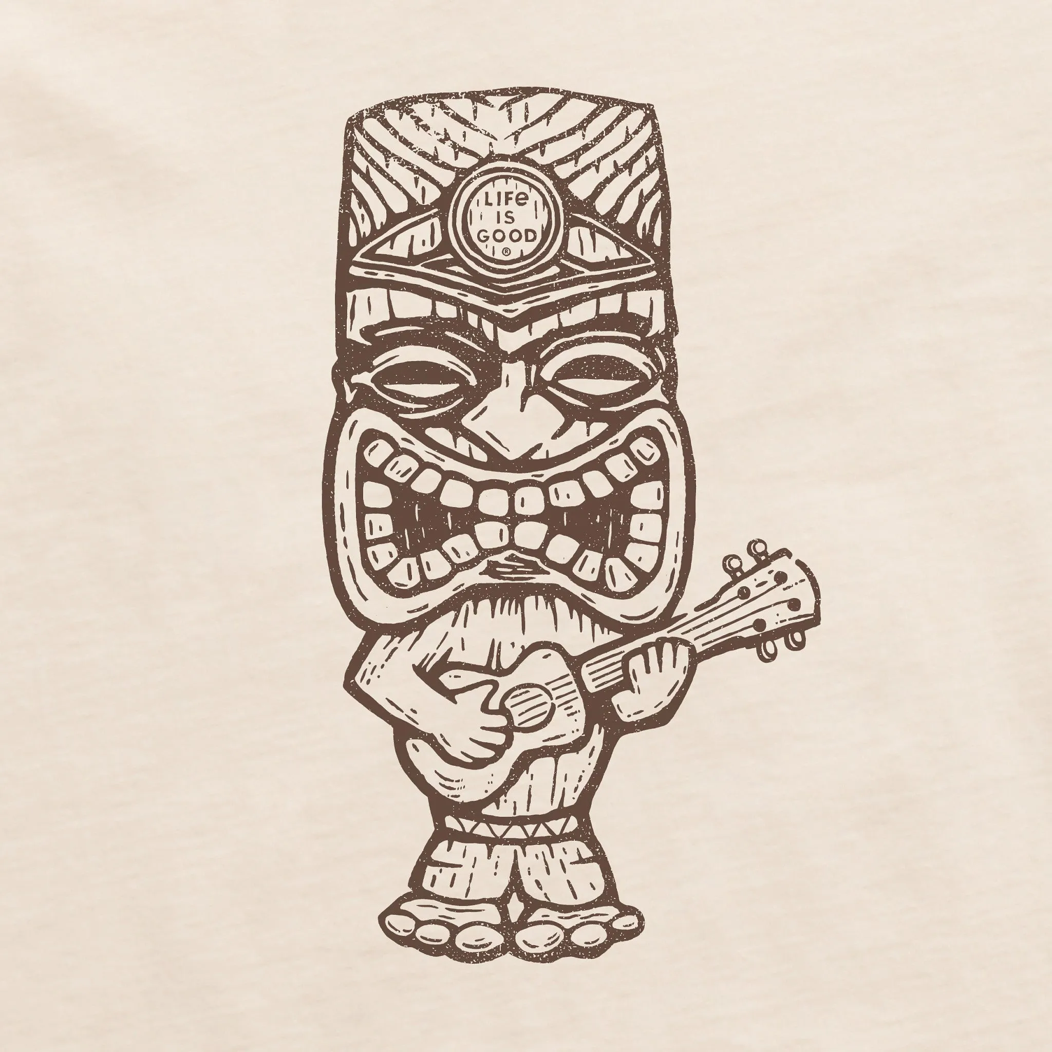 Men's Aloha Tiki Short Sleeve Crusher Tee Life is Good