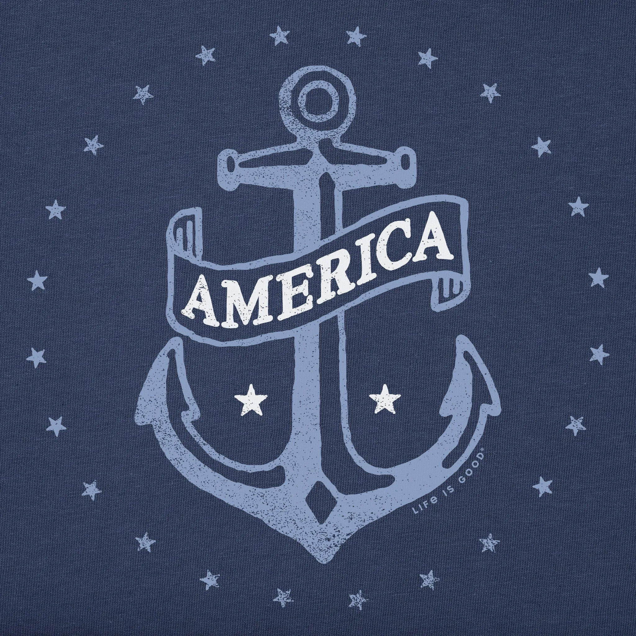 Men's Americana Anchor Short Sleeve Crusher-LITE Tee Life is Good