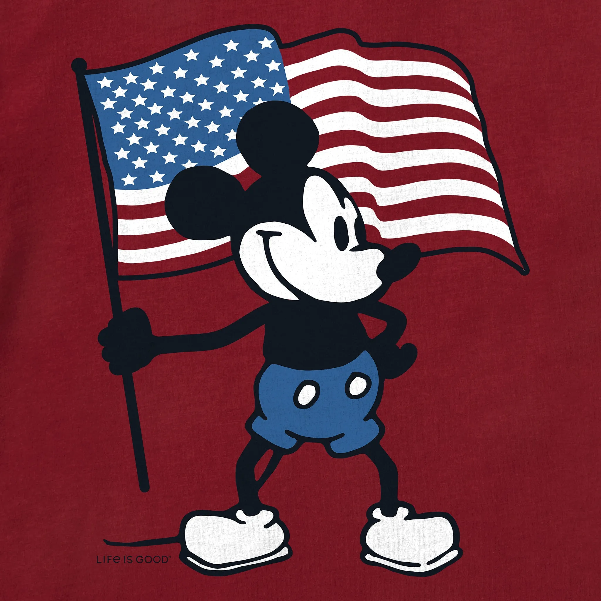 Men's Americana Steamboat Willie Short Sleeve Tee Life is Good