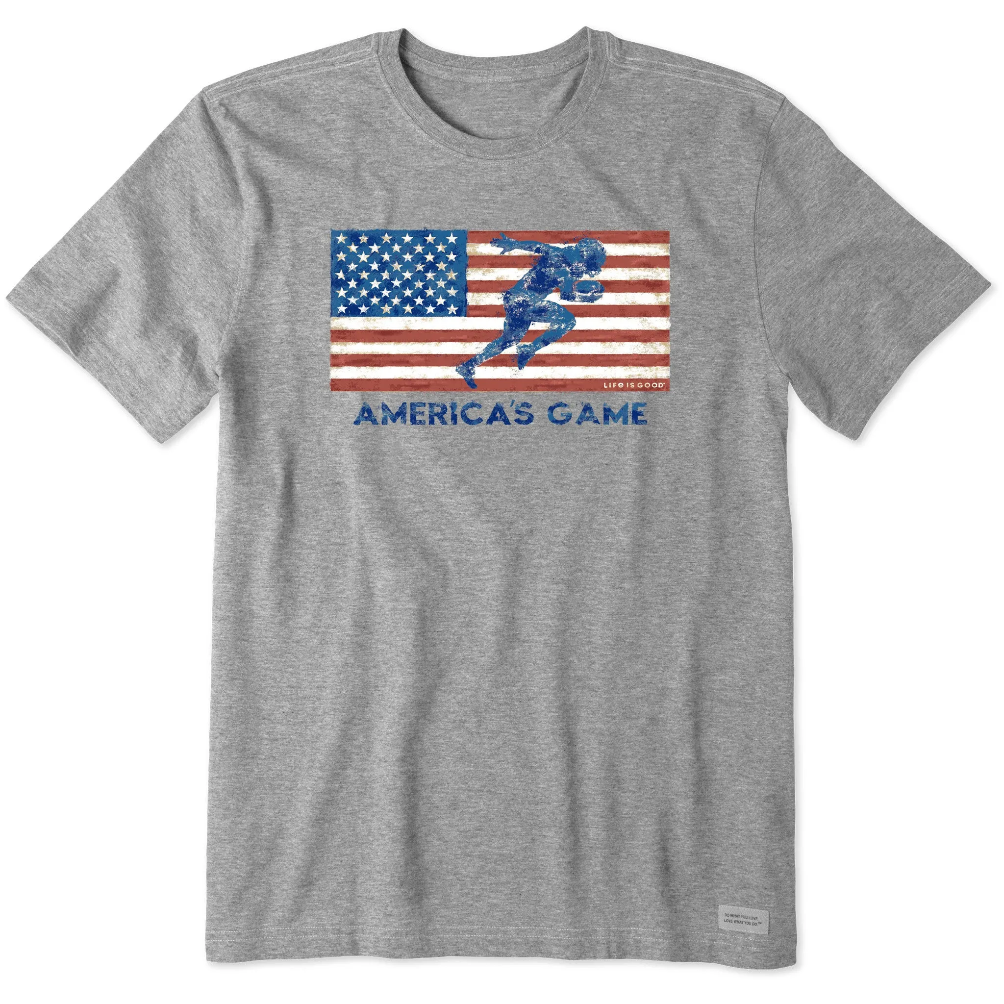 Men's America's Game Flag Short Sleeve Tee Life is Good