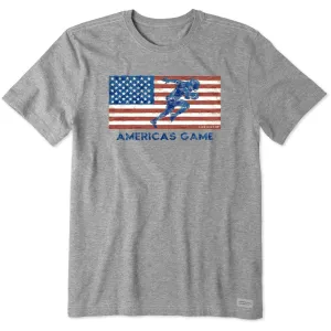 Men's America's Game Flag Short Sleeve Tee Life is Good