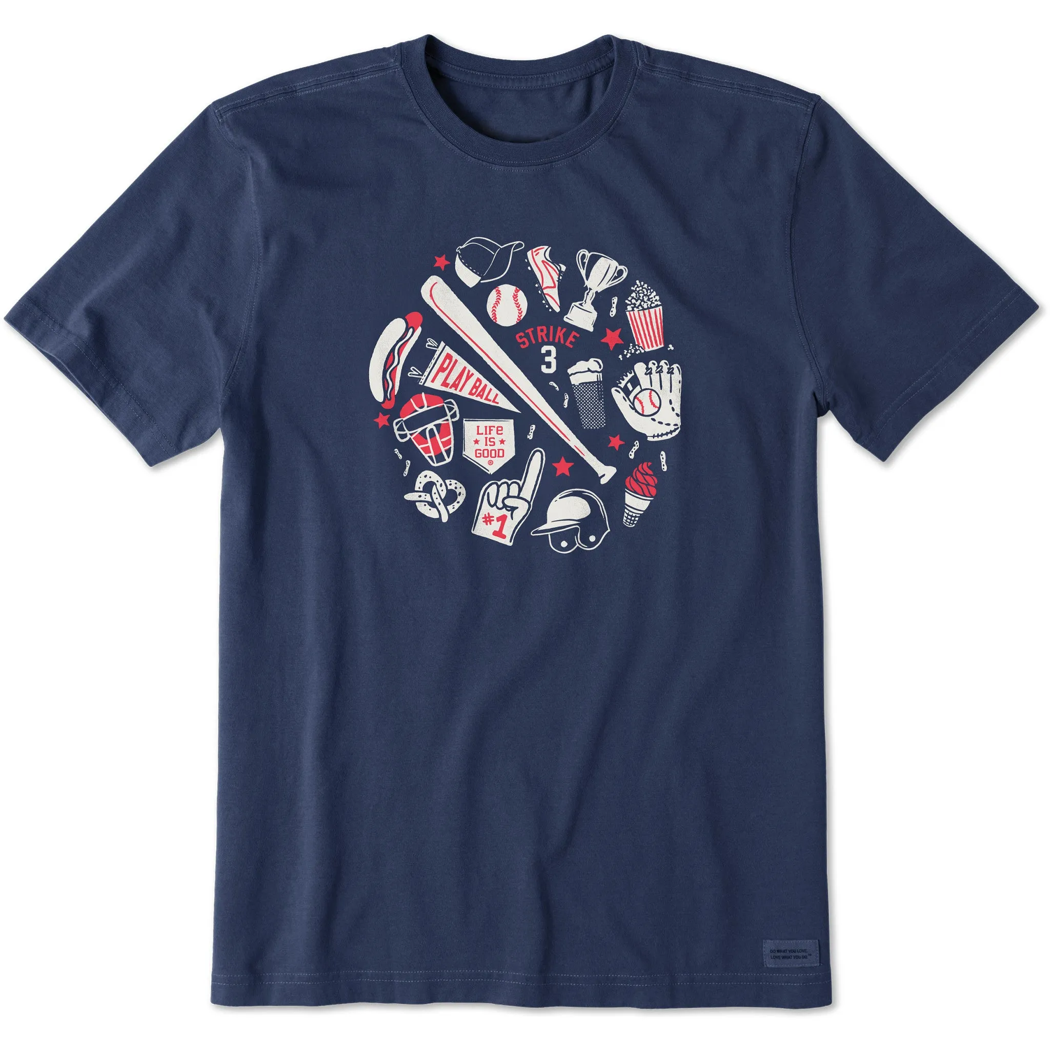 Men's Baseball Medley Short Sleeve Tee Life is Good